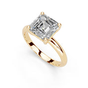 Asscher Cut Classic  Solitaire Lab Grown Diamond Engagement Ring