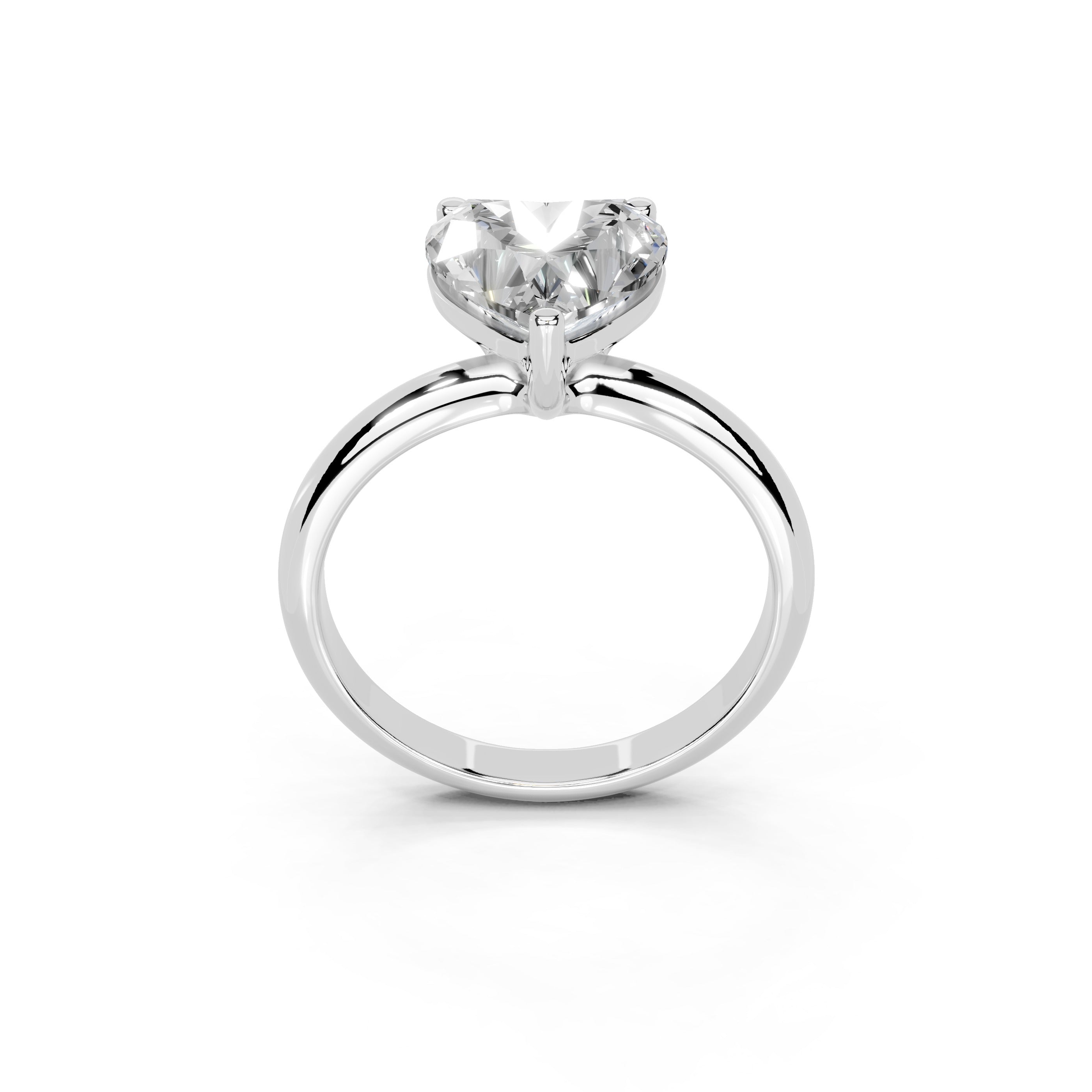 Heart Cut Classic  Solitaire Lab Grown Diamond Engagement Ring