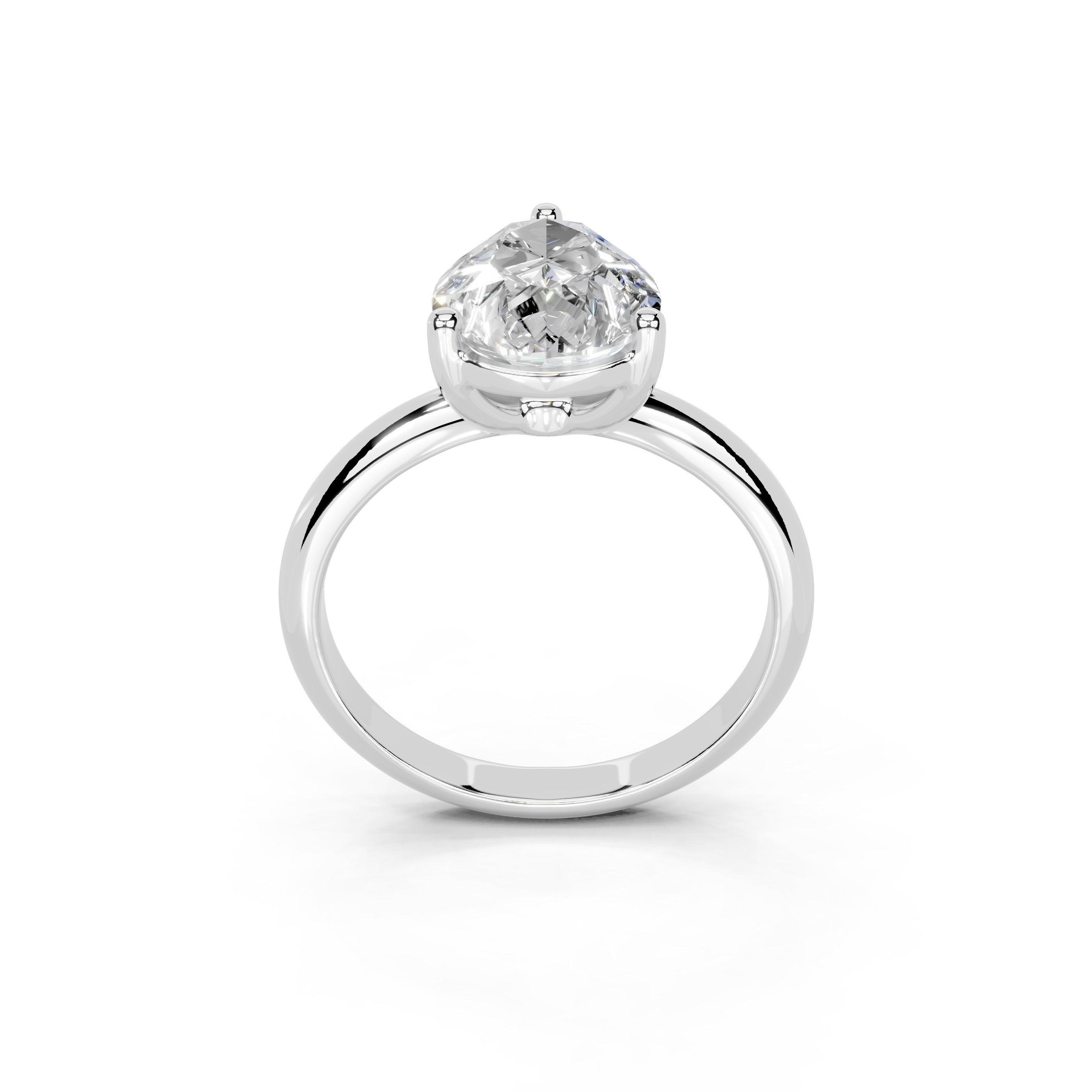 Pear Cut Classic  Solitaire Lab Grown Diamond Engagement Ring