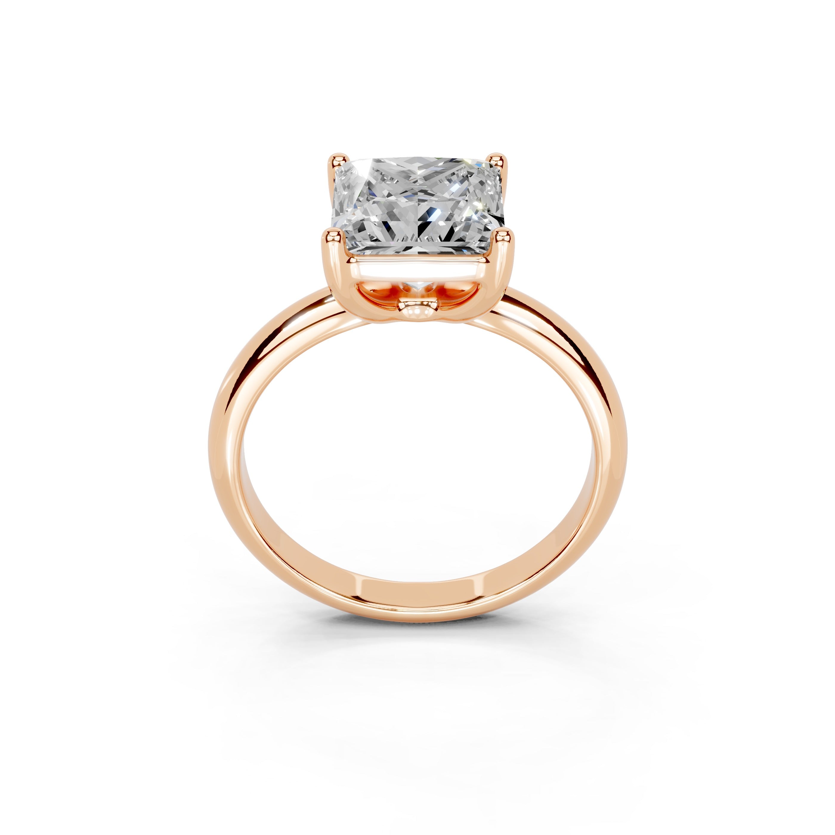 Princess Cut Classic  Solitaire Lab Grown Diamond Engagement Ring