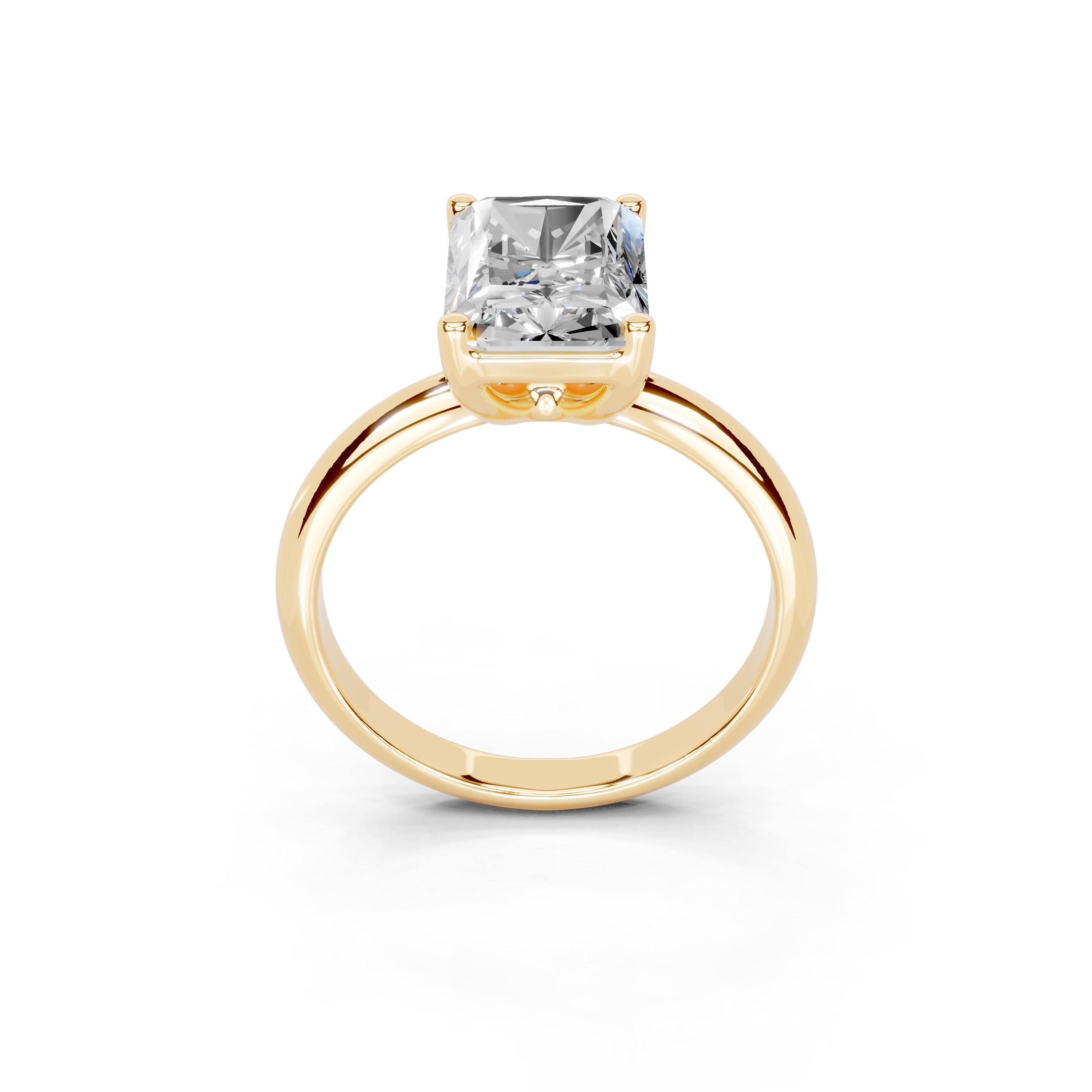 Radiant Cut Classic  Solitaire Lab Grown Diamond Engagement Ring