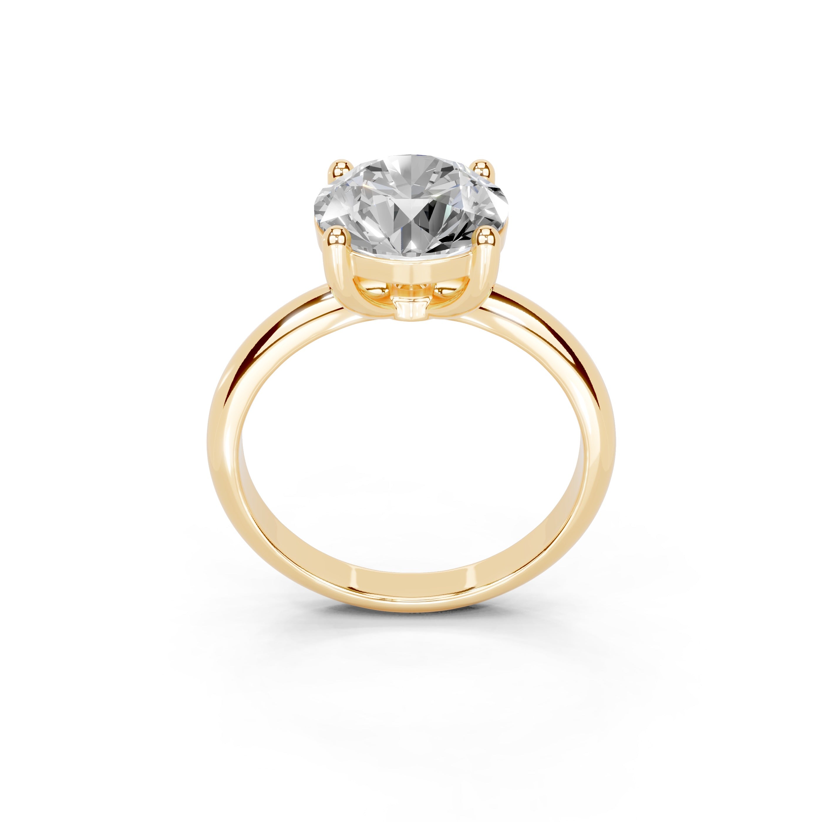 Round Cut Classic  Solitaire Lab Grown Diamond Engagement Ring