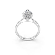 Marquise Cut Low Setting Solitaire Lab Grown Diamond Engagement Ring (2.2 mm width)