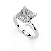 Princess Cut Low Setting Solitaire Lab Grown Diamond Engagement Ring (2.2 mm width)