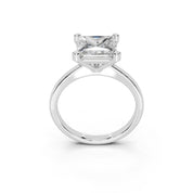 Princess Cut Low Setting Solitaire Lab Grown Diamond Engagement Ring (2.2 mm width)