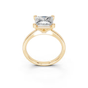 Princess Cut Low Setting Solitaire Lab Grown Diamond Engagement Ring (2.2 mm width)