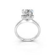 Radiant Cut Low Setting Solitaire Lab Grown Diamond Engagement Ring (2.2 mm width)