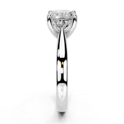 Cushion Cut Square Prongs Solitaire Lab Grown Diamond Engagement Ring (2.6 mm width)