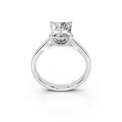 Radiant Cut Square Prongs Solitaire Lab Grown Diamond Engagement Ring (2.6 mm width)