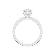 Oval Cut Square Prongs Solitaire Lab Grown Diamond Engagement Ring (3mm width)