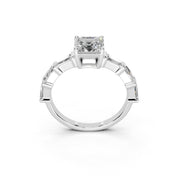 Asscher Cut Fancy  Lab Grown Diamond Engagement Ring