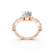 Cushion Cut Fancy Lab Grown Diamond Engagement Ring