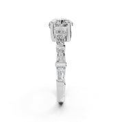 Cushion Cut Fancy Lab Grown Diamond Engagement Ring