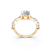 Cushion Cut Fancy Lab Grown Diamond Engagement Ring