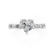 Heart Cut Fancy  Lab Grown Diamond Engagement Ring