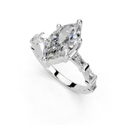 Marquise Cut Fancy  Lab Grown Diamond Engagement Ring