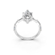 Marquise Cut Fancy  Lab Grown Diamond Engagement Ring