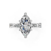 Marquise Cut Fancy  Lab Grown Diamond Engagement Ring