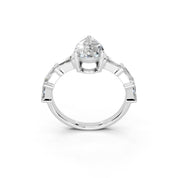 Pear Cut Fancy Lab Grown Diamond Engagement Ring