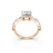 Princess Cut Fancy Lab Grown Diamond Engagement Ring