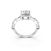 Princess Cut Fancy Lab Grown Diamond Engagement Ring