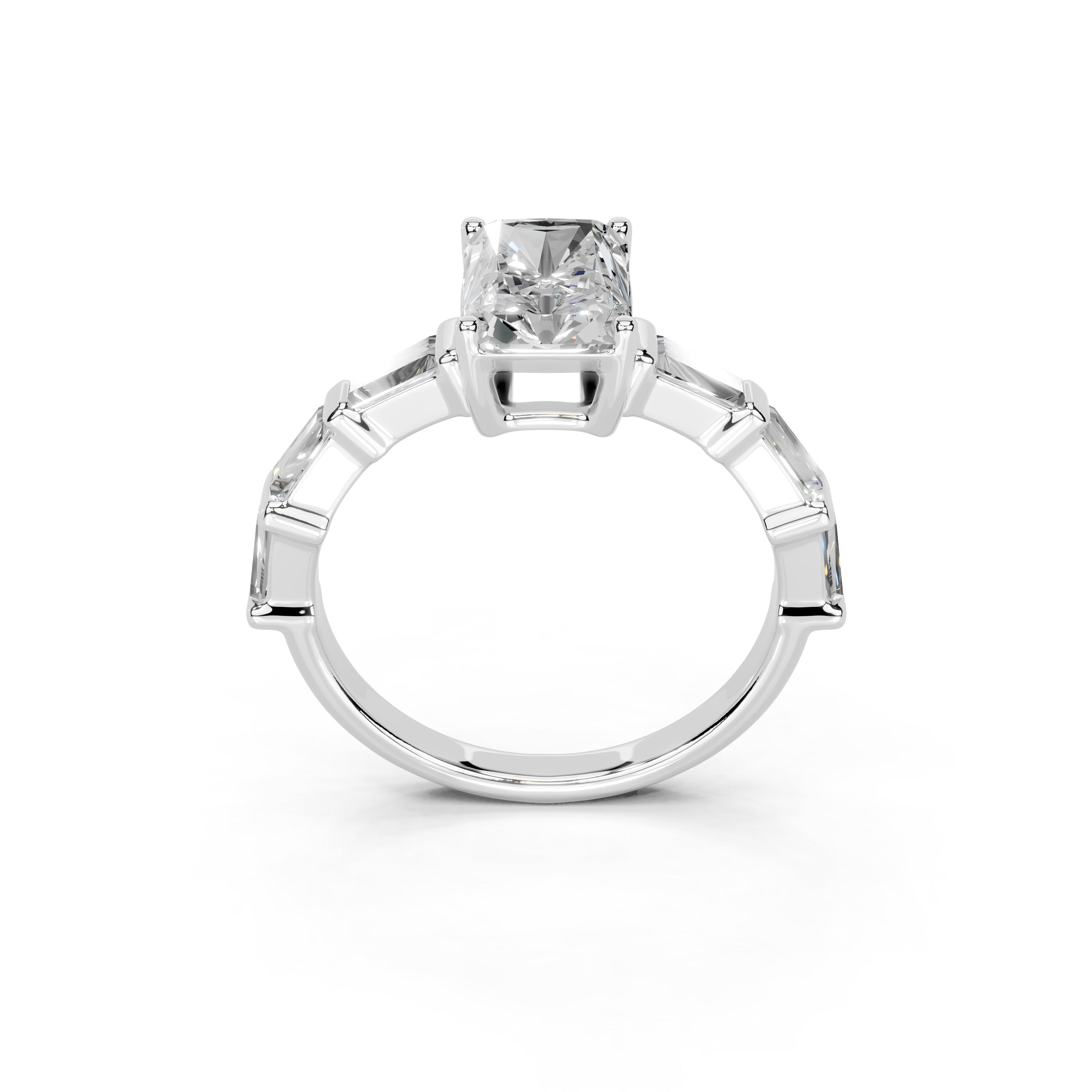 Radiant Cut Fancy  Lab Grown Diamond Engagement Ring