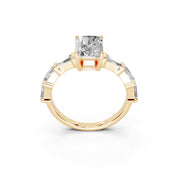 Radiant Cut Fancy  Lab Grown Diamond Engagement Ring