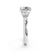 Cushion Cut Solitaire Lab Grown Diamond Engagement Ring (2 mm width)