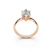 Marquise Cut Solitaire Lab Grown Diamond Engagement Ring (2 mm width)