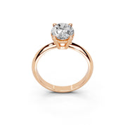 Oval Cut Solitaire Lab Grown Diamond Engagement Ring (2 mm width)