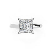 Princess Cut Solitaire Lab Grown Diamond Engagement Ring (2 mm width)