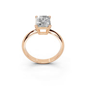 Radiant Cut Solitaire Lab Grown Diamond Engagement Ring (2 mm width)