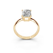 Radiant Cut Solitaire Lab Grown Diamond Engagement Ring (2 mm width)