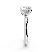 Asscher Cut Knife Edge Solitaire Lab Grown Diamond Engagement Ring (1.5-2mm width)