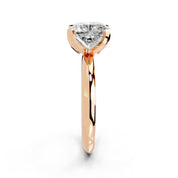 Cushion Cut Knife Edge Solitaire Lab Grown Diamond Engagement Ring (1.5-2mm width)