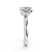 Cushion Cut Knife Edge Solitaire Lab Grown Diamond Engagement Ring (1.5-2mm width)