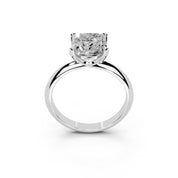 Princess Cut Knife Edge Solitaire Lab Grown Diamond Engagement Ring (1.5-2mm width)