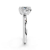 Princess Cut Knife Edge Solitaire Lab Grown Diamond Engagement Ring (1.5-2mm width)