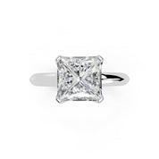 Princess Cut Knife Edge Solitaire Lab Grown Diamond Engagement Ring (1.5-2mm width)