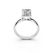 Radiant Cut Knife Edge Solitaire Lab Grown Diamond Engagement Ring (1.5-2mm width)