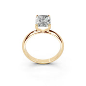 Radiant Cut Knife Edge Solitaire Lab Grown Diamond Engagement Ring (1.5-2mm width)