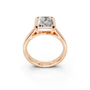 Radiant Cut Bezel Setting Lab Grown Diamond Engagement Ring