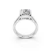 Radiant Cut Bezel Setting Lab Grown Diamond Engagement Ring