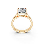 Radiant Cut Bezel Setting Lab Grown Diamond Engagement Ring