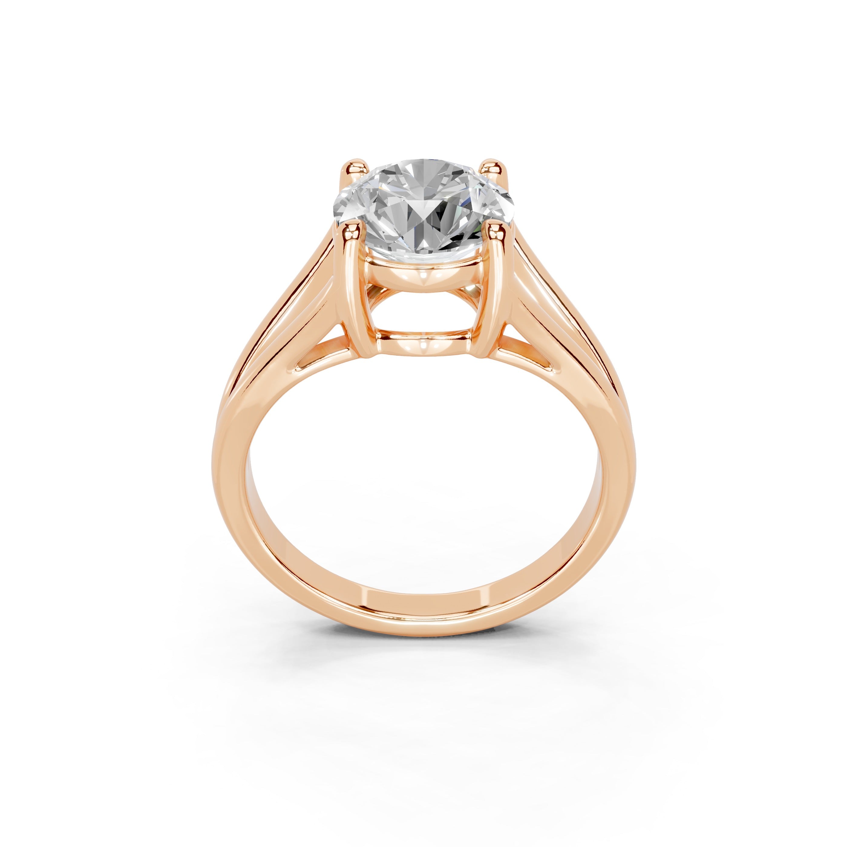 Split Shank Lab Grown Diamond Engagement Ring