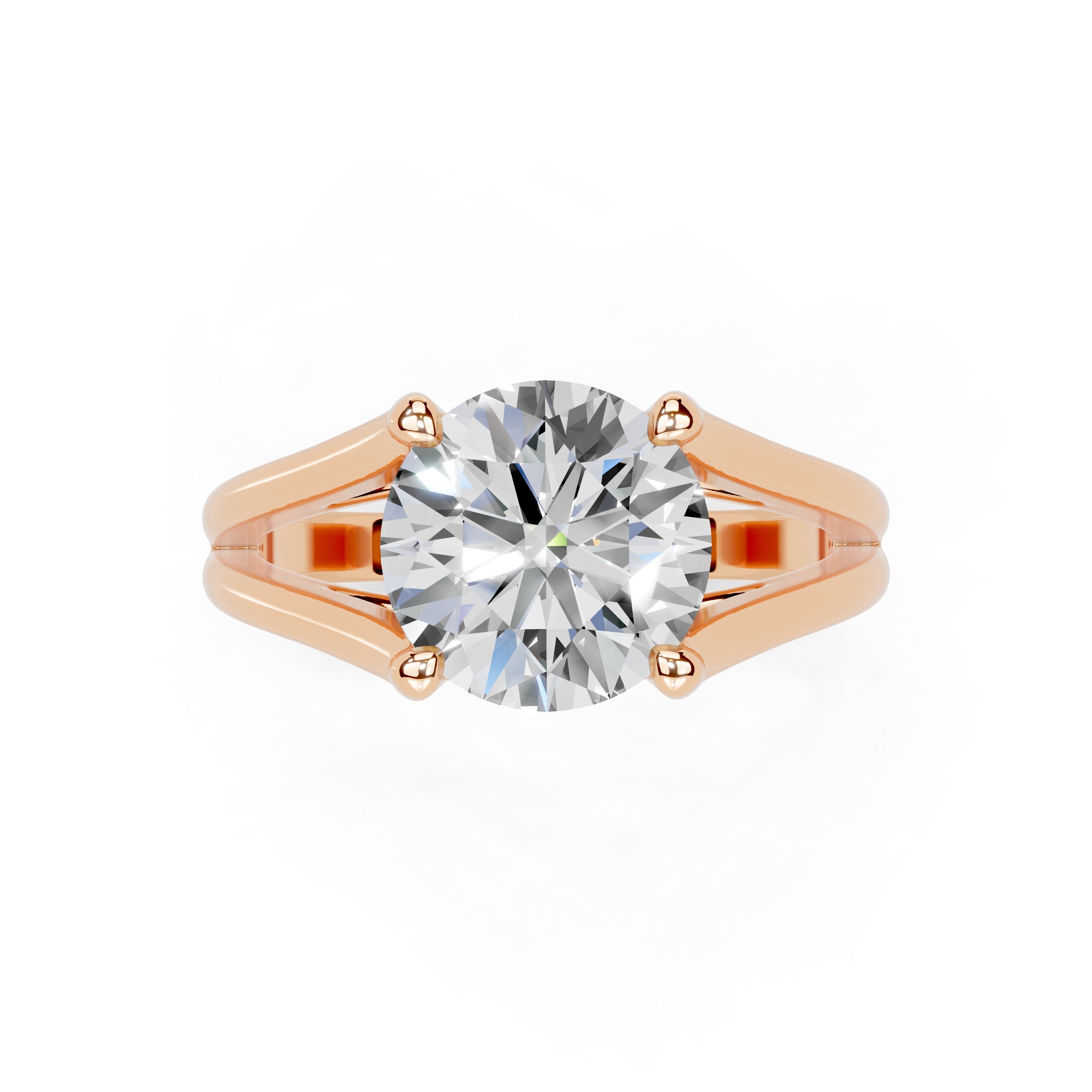 Split Shank Lab Grown Diamond Engagement Ring