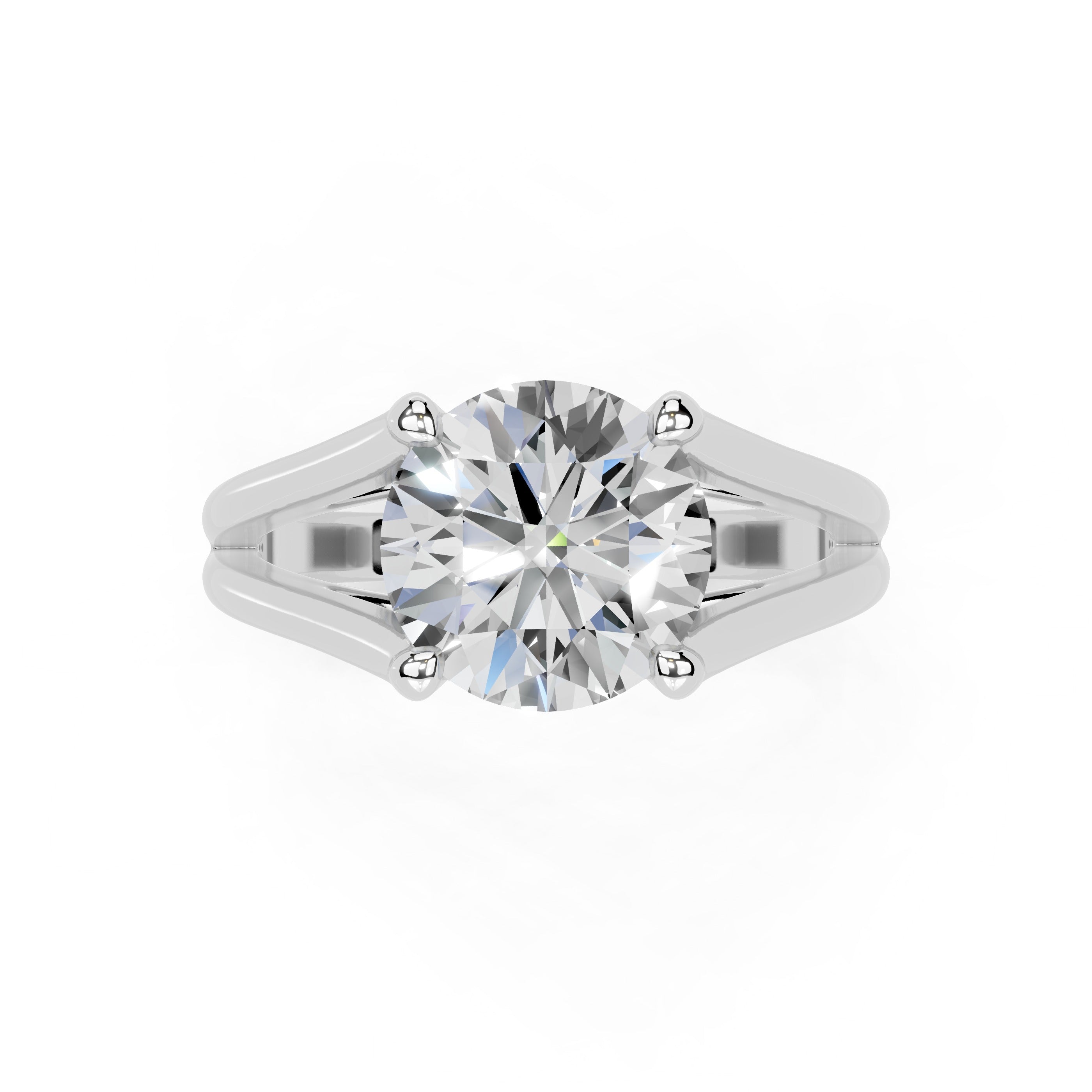 Split Shank Lab Grown Diamond Engagement Ring