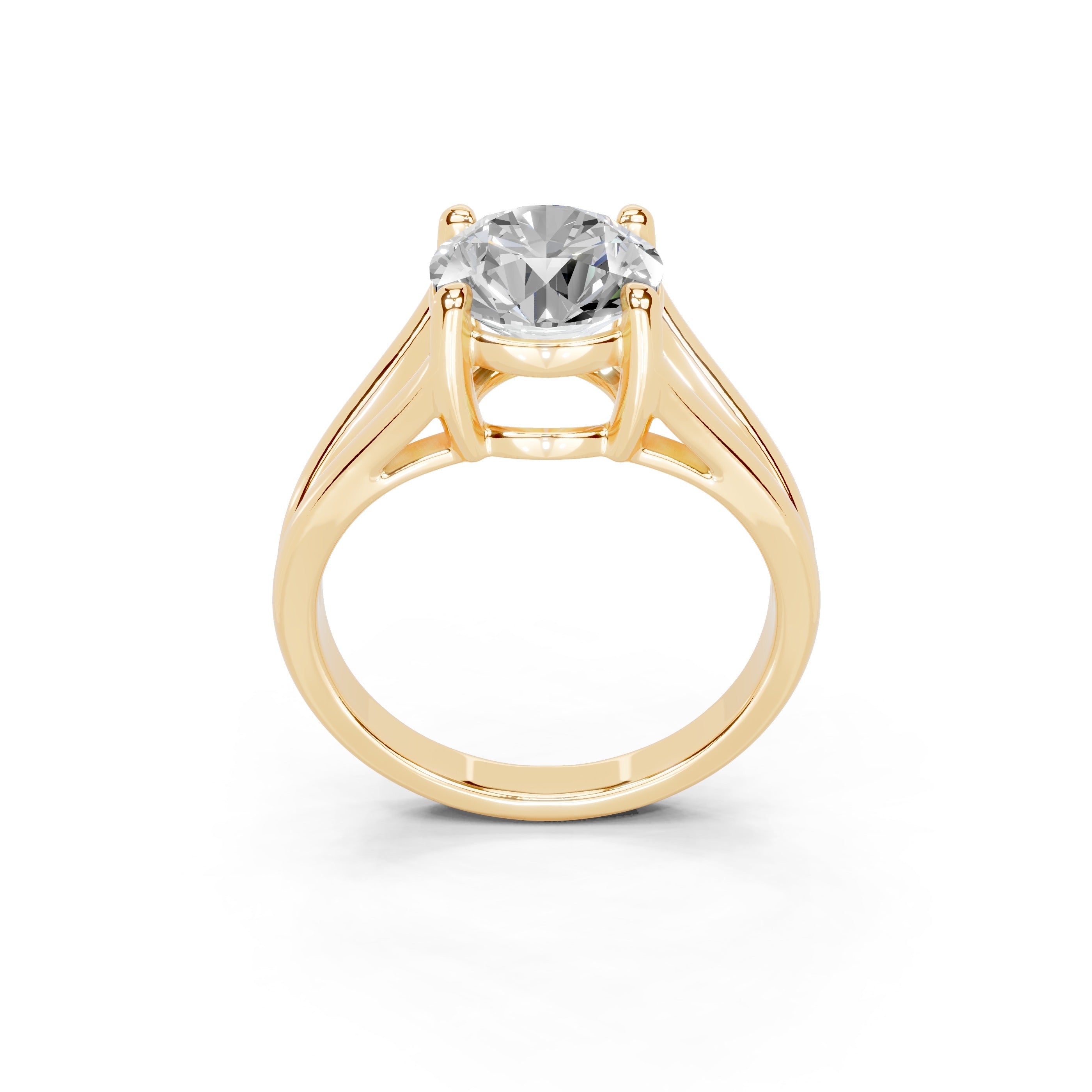 Split Shank Lab Grown Diamond Engagement Ring