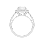 Round Cut Halo Lab Grown Diamond Engagement Ring