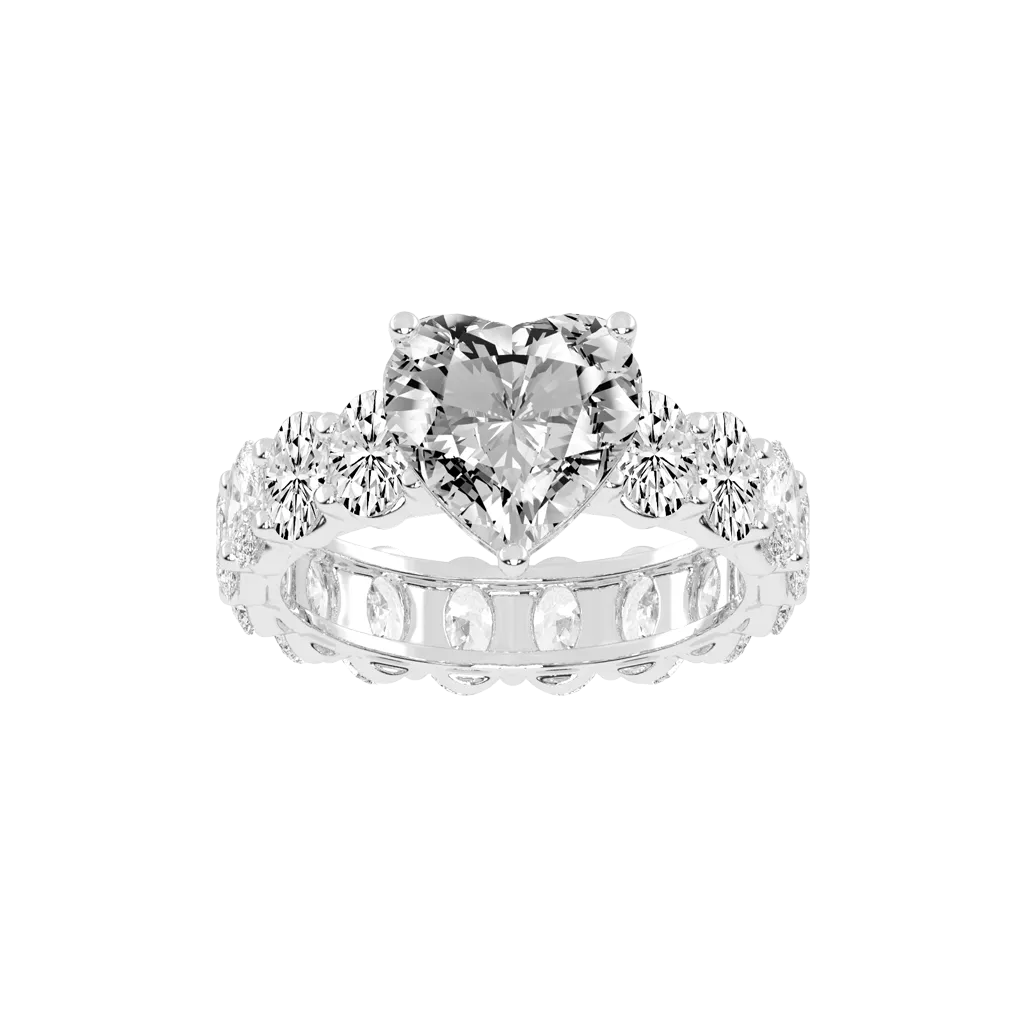 Heart Cut Fancy Lab Grown Diamond Engagement Ring